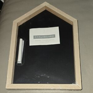 House-Shaped Chalkboard with Chalk